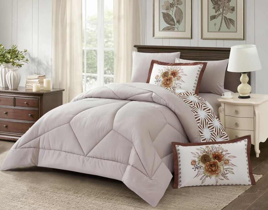 Velvo King Comforter set - SCARLET2