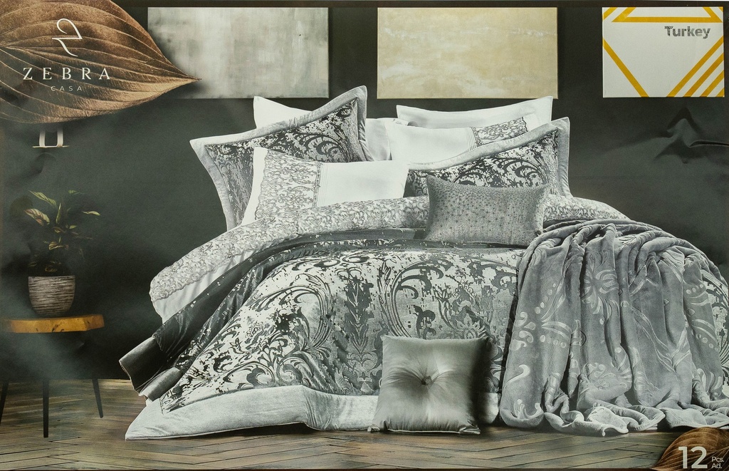 COMF ZEBRA DIAMOND KING 12PCS GREY