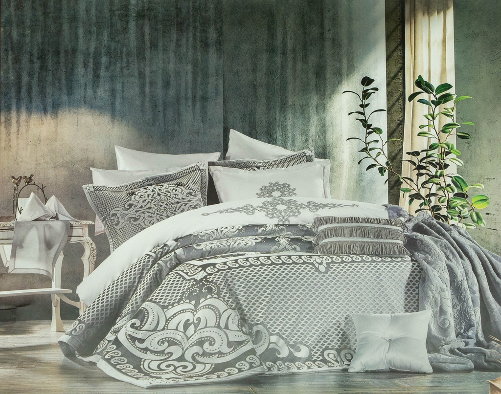 COMF ZEBRA LUIANNA KING 15PCS GREY