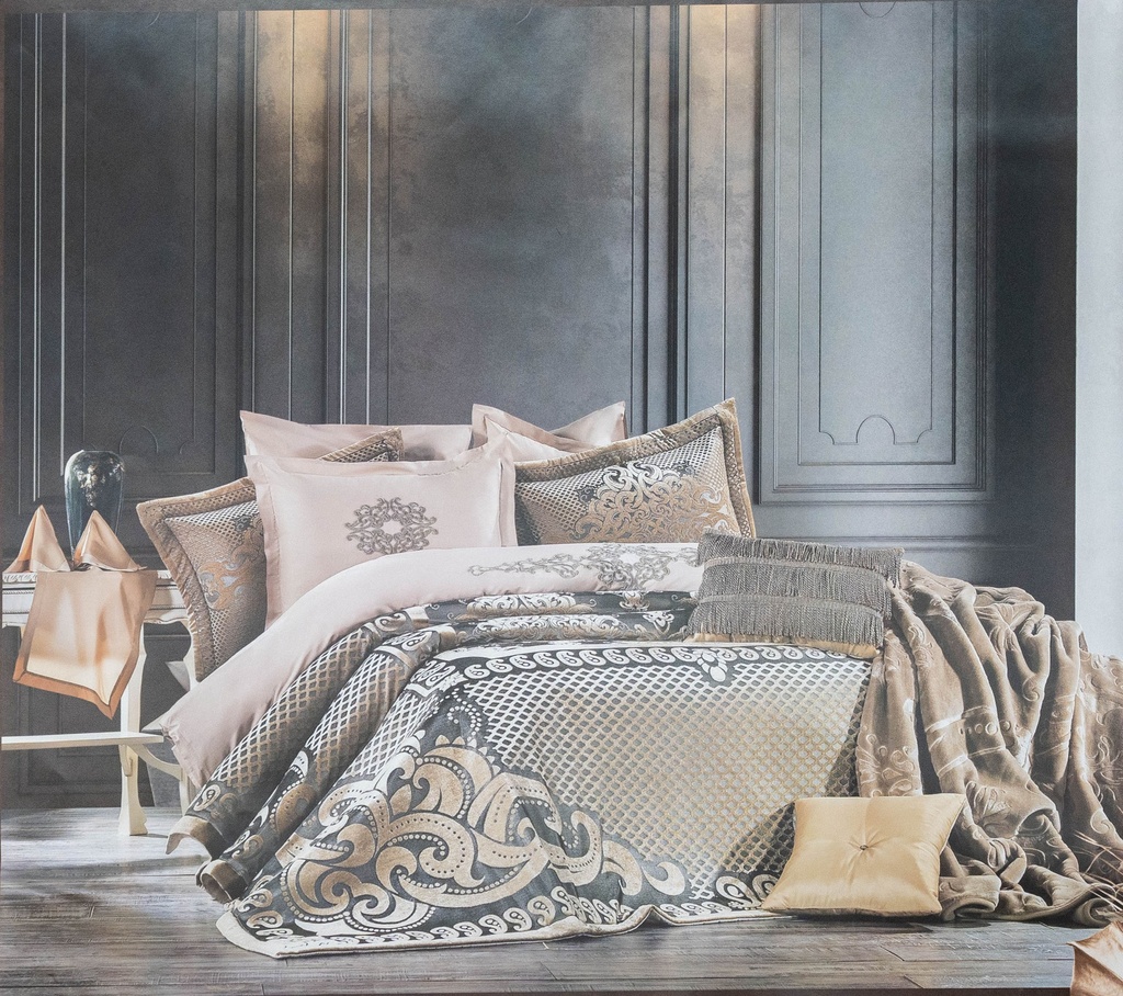 COMF ZEBRA LUIANNA KING 15PCS L BROWN