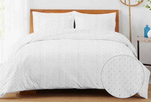 3D Bubble Single Comforter-White	