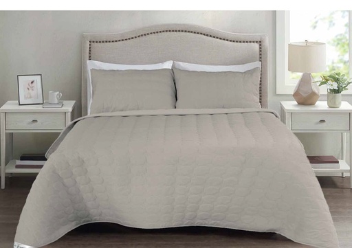 BED SPREAD KING  DK-BEIGE 