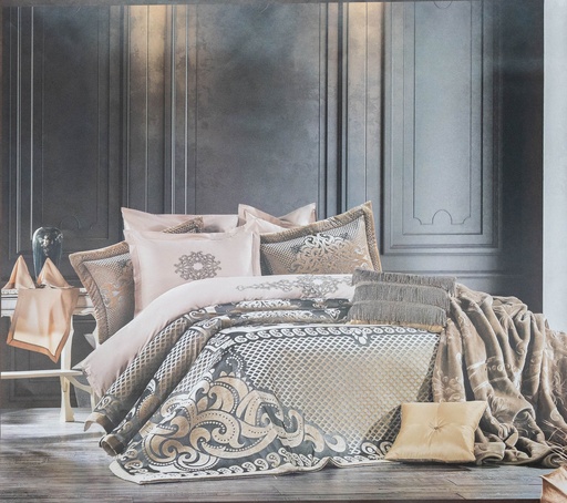 COMF ZEBRA LUIANNA KING 15PCS L BROWN