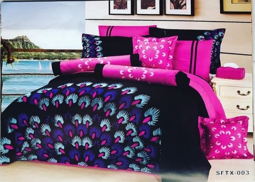 Embroidery Comforter (Black, Pink)SFTX-03