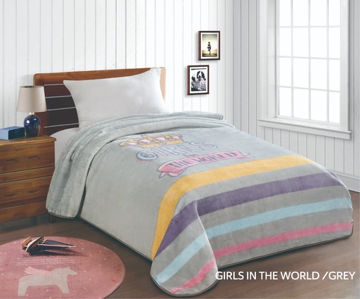 JUNIOR PRINTED/ Single BLANKET  G.IN WORLD