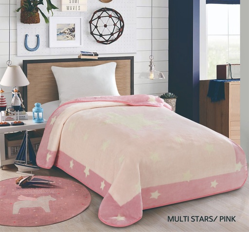 JUNIOR PRINTED BLANKET 160X220 MULTI STARS