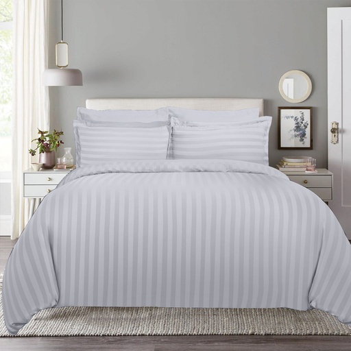 LATIFA HOTEL COMFORTER STRIPE 4PCS SINGLE- L.GREY 11