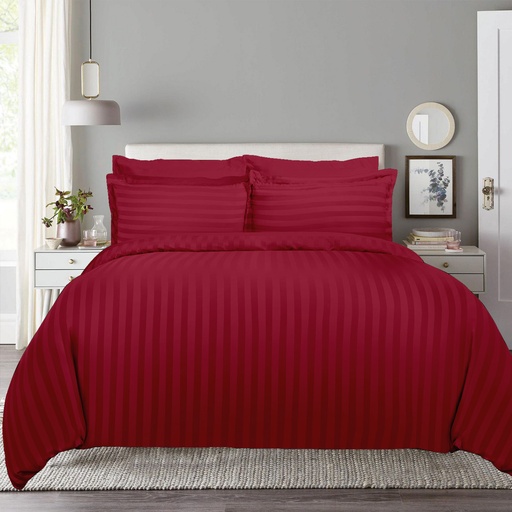 LATIFA HOTEL COMFORTER STRIPE SINGLE- MAROON 08