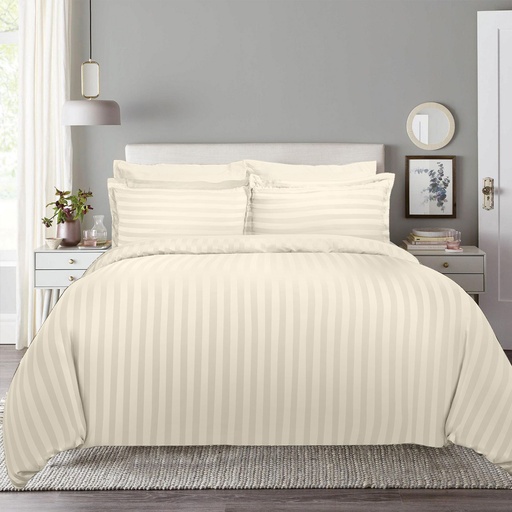 LATIFA HOTEL COMFORTER STRIPE 4PCS SINGLE- OFFWHITE 02