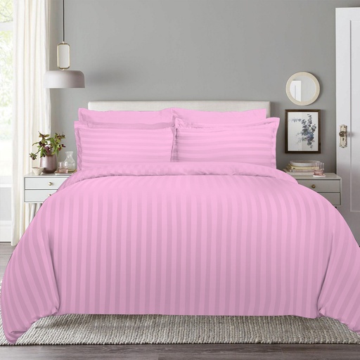 LATIFA HOTEL COMFORTER STRIPE 4PCS SINGLE- PINK 07