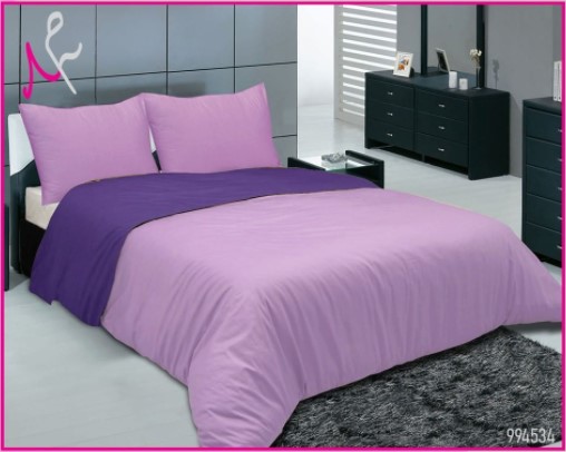 Single Comforter Reversible D&L Purple 