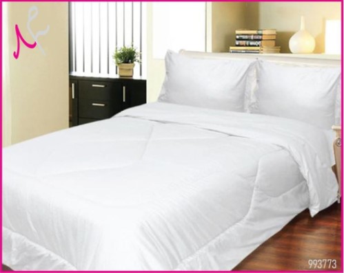 Single Comforter Seersucker - White	