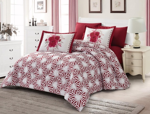 Velvo King Comforter set - SCARLET3